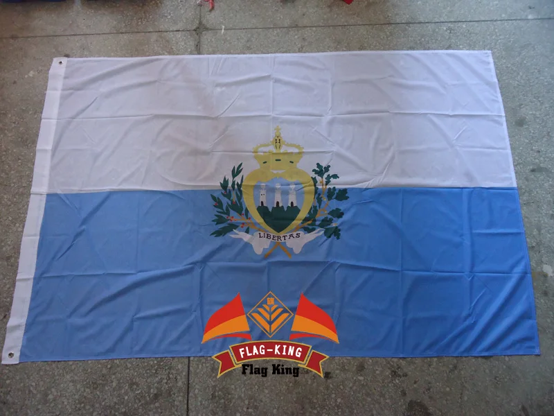 

San Marino national flag,120g/m2 knitted polyster ,120*180CM,Windbreak, Anti-UV,Digital Printing,flag king