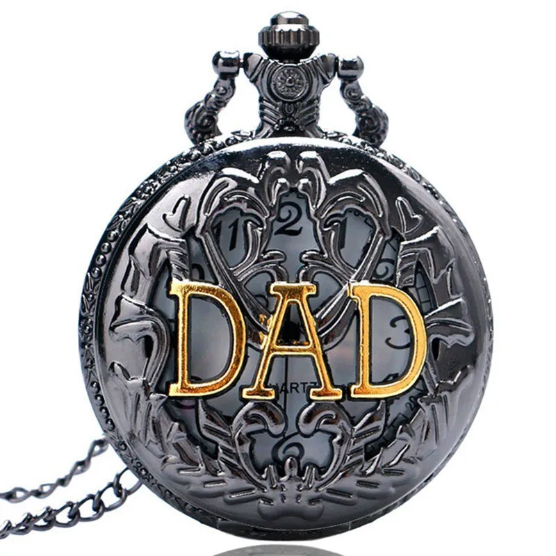 Montre de Poche à Quartz Rétro pour Homme, Série Cadeaux pour Papa, Collier Décontracté, Pendentif, Style Antique Steampunk, Cadeau ixdes Pères