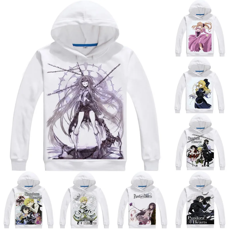 Coolprint Anime Hoodies Pandora Hearts 3D Hoodies Multi-style Long Hooded Oz Vessalius Sharon Rainsworth Cosplay Sweatshirts