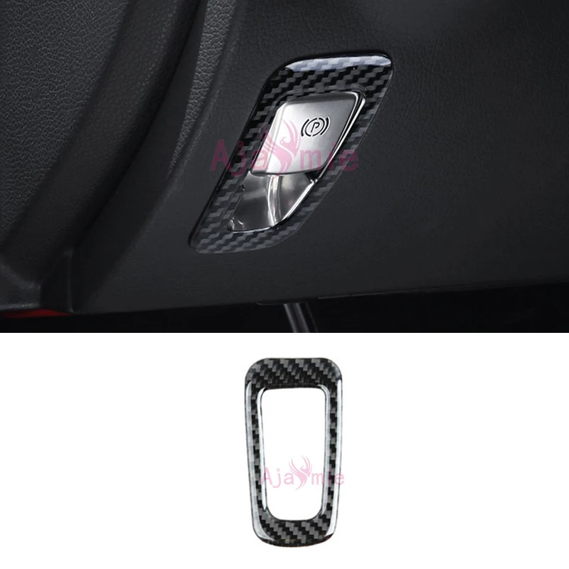 Accessories For Mercedes Benz C Class GLC GLC260 Interior Carbon Fiber Electronic Hand Break Button Cover Trim Car Styling