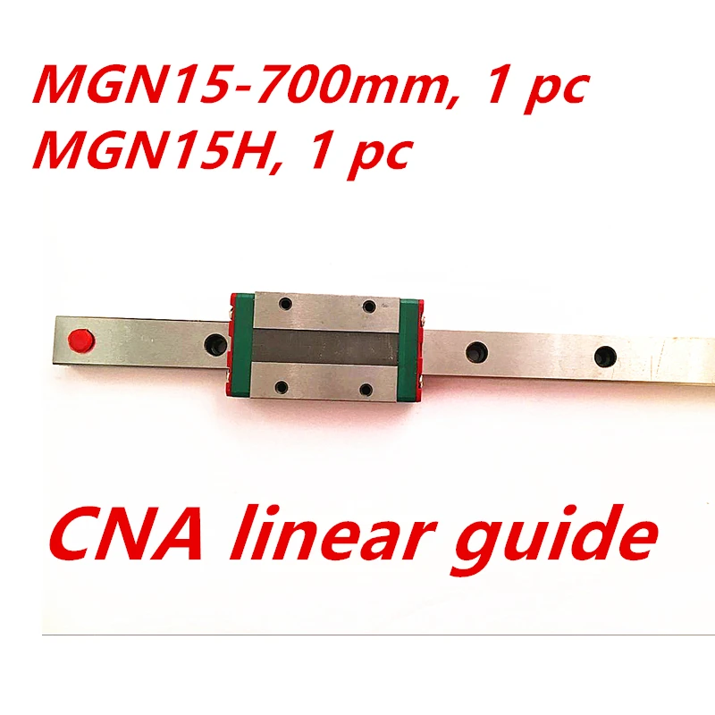 

Free shipping 15mm Linear Guide MGN15 700mm linear rail way + MGN15H Long linear carriage for CNC X Y Z Axis