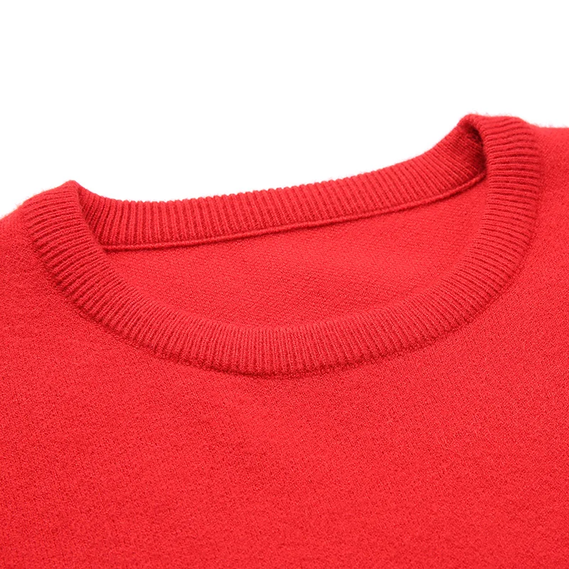 Liseaven Men Sweaters Warm Knitted Cashmere Sweater Christmas Casual O-Neck Pullover Men Pull Homme