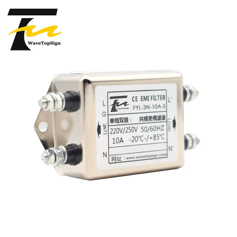 WaveTopSign винтовой фильтр серии FYL-3N-S, ток 10 А, 20 А, напряжение 250 В