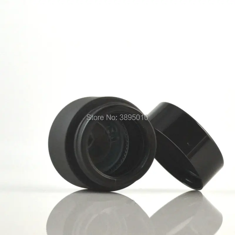 100pcs 5/10/15/20/30/50g Black Frosted Glass Cream Jar With Black Lid,Cosmetic Jar,Glass Jar Or Cream Container