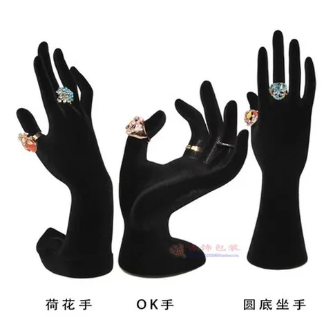 Free Shipping!!Fashionable Top Level Plastic Velvet Flocking Mannequin Hnad Made In China