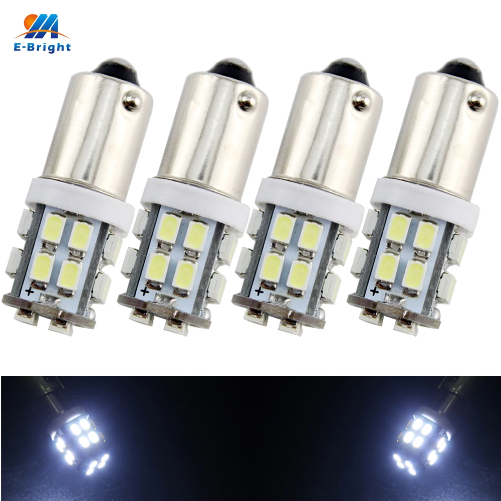 

YM E-Bright 10pcs T4W BA9S LED Blub 12V 20SMD 3020 1206 LED Car Rear Map light Internal Signal Lamp cold white DC 12V