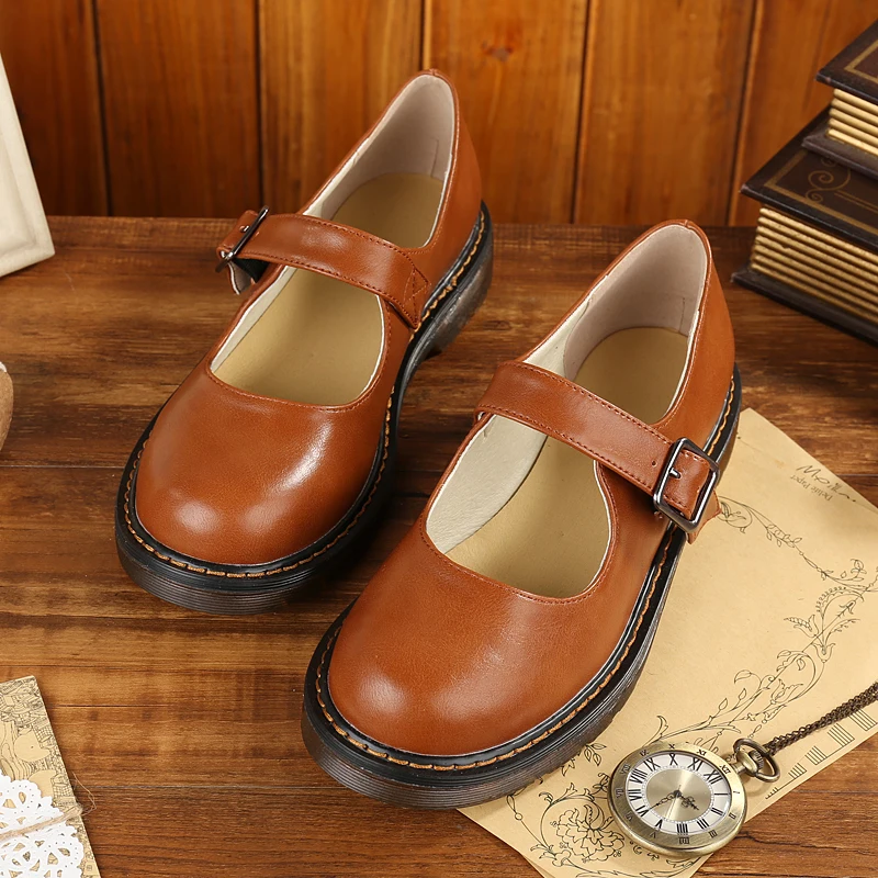 New Japanese Style Vintage College Student Shoes Cosplay Lolita Shoes for Women/Girls Uniform Shoes Platform Shoes 35-40