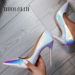 2019 New Brand Sexy Women Pumps Snake Printed High Heels Ladies Pointed Toe High Heels Dress Party Shoes Woman zapatos mujer