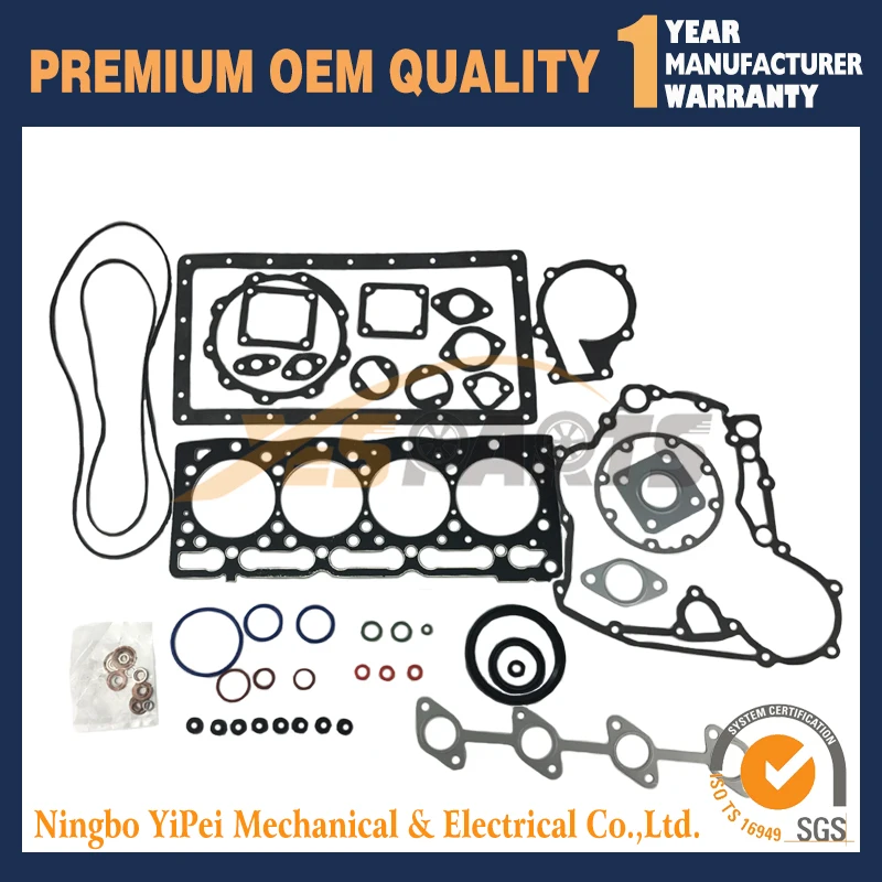 Cylinder head Gasket For Kubota V1505 V1505-E Full Engine Gasket Set For Kubota Tractor 16285-99352 16394-03310