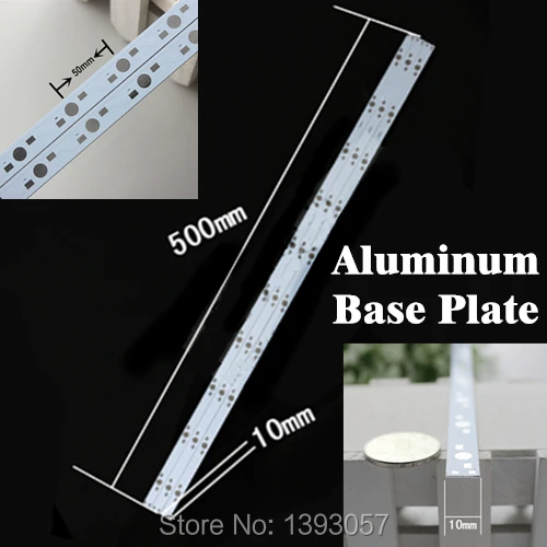 

10W 30W LED Aluminum Base Plate, 500mm*10mm Rectangle Lamp Panel For High Power LED Lights