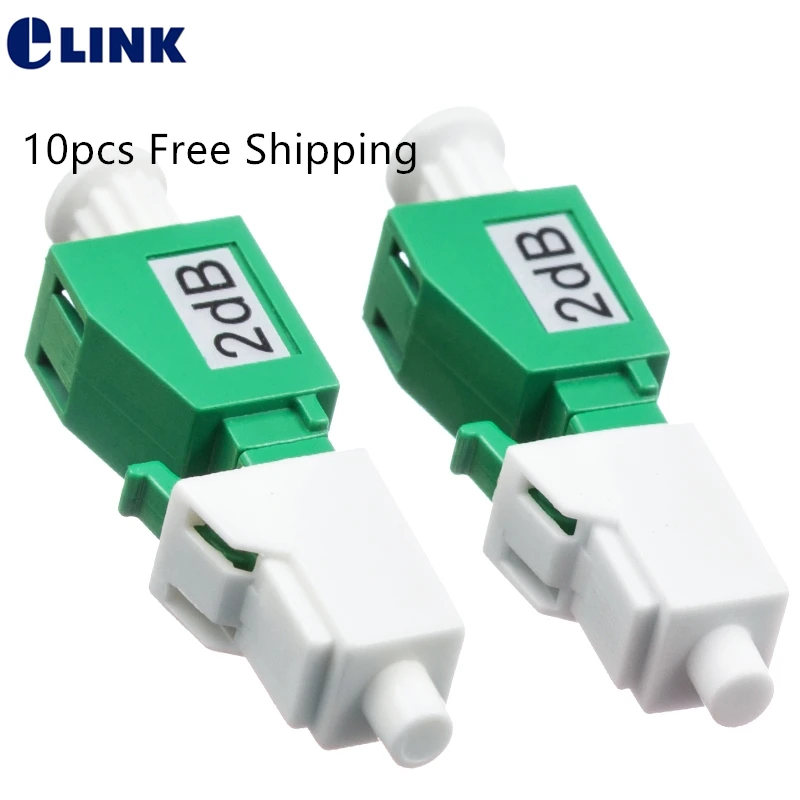 LC/APC fiber attenuator female to male FM 0db 1db 10db 3db 5db 10db 20db 25db FTTH optical 15db 7db Free Shipping ELINK 10pcs