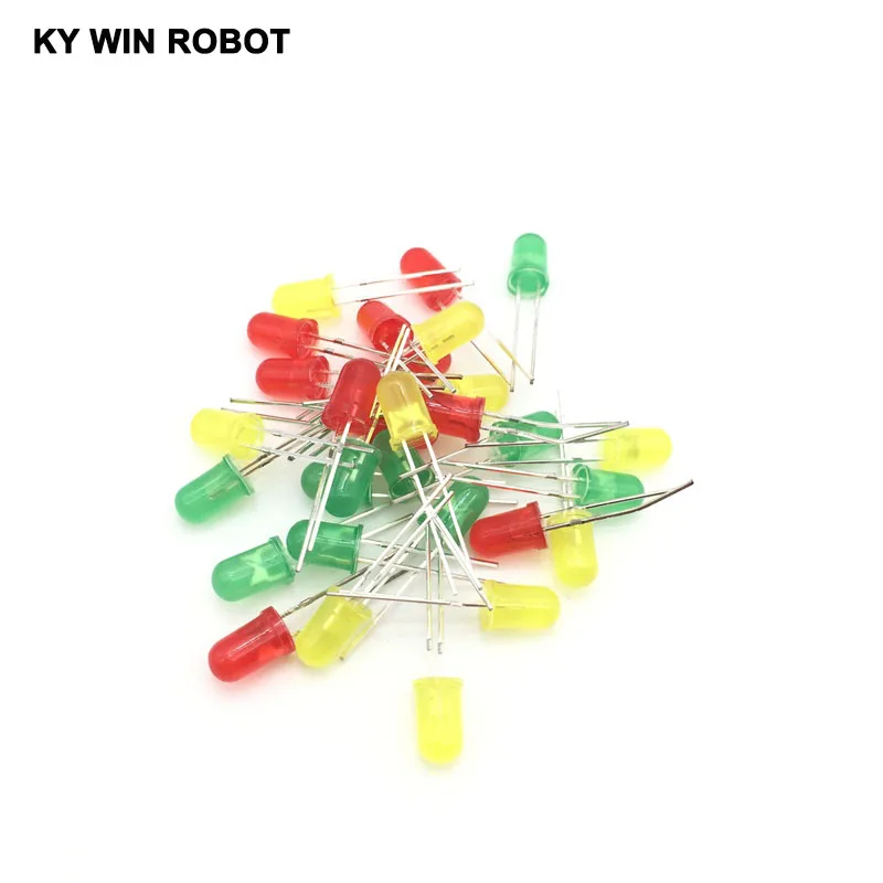 30pcs 5mm LED diode Light Assorted Kit DIY LEDs Set Yellow Red Green electronic diy kit Hot sale