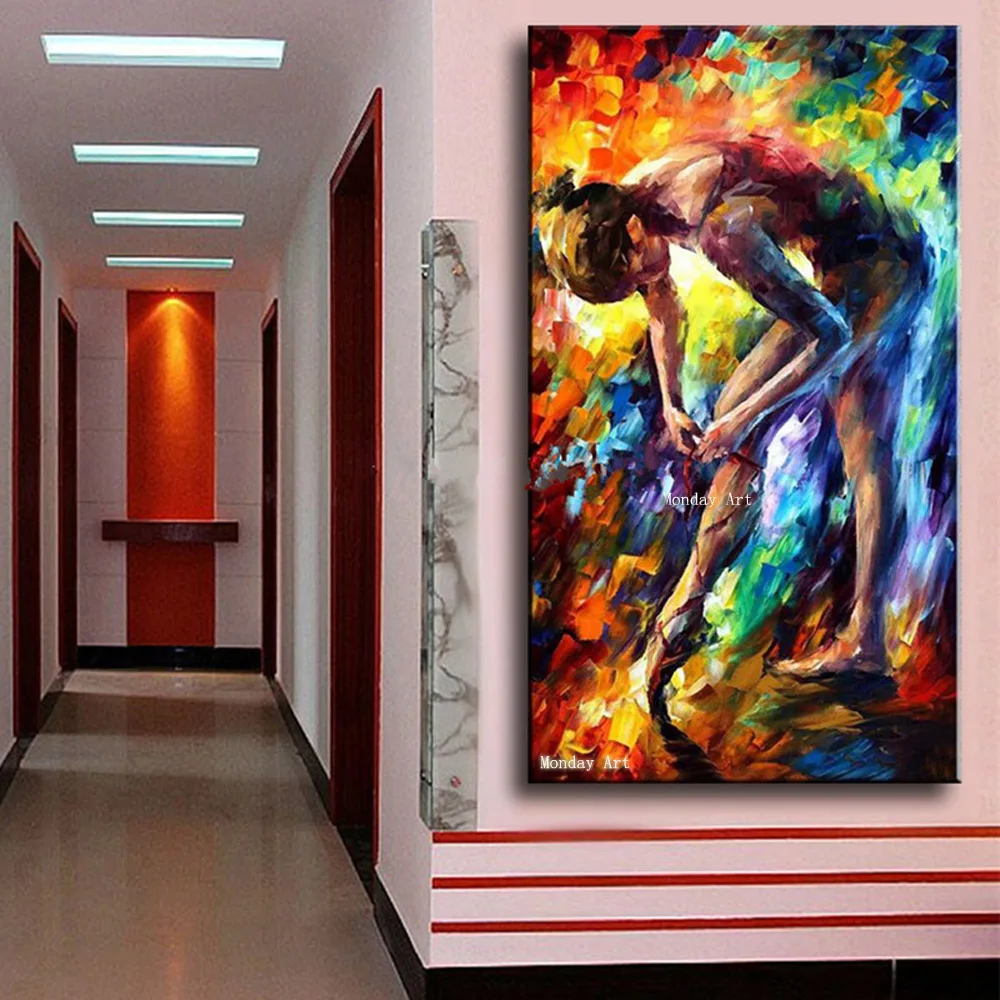 

Home decoration Large Hand painted Sexy nude oil painting Figure Oil Painting on Canvas Knife nude oil painting Wall Painting