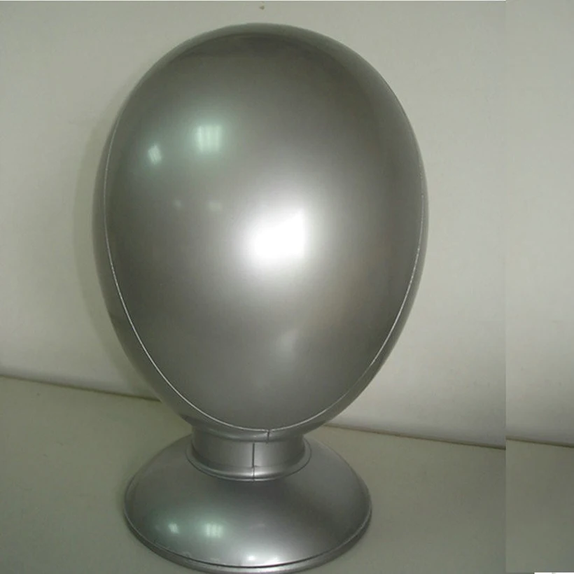 New 1 Pc Unisex Inflabable Mannequin Head Round Silver Torso Hats Display 23
