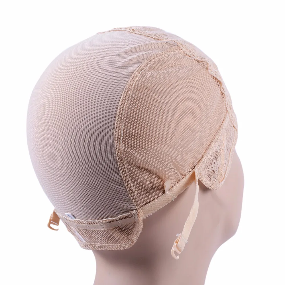 Bonnet de perruque blonde pour perruques exécutives avec sangle réglable à l\'arrière, bonnet de tissage, casquettes sans colle, filet à cheveux de