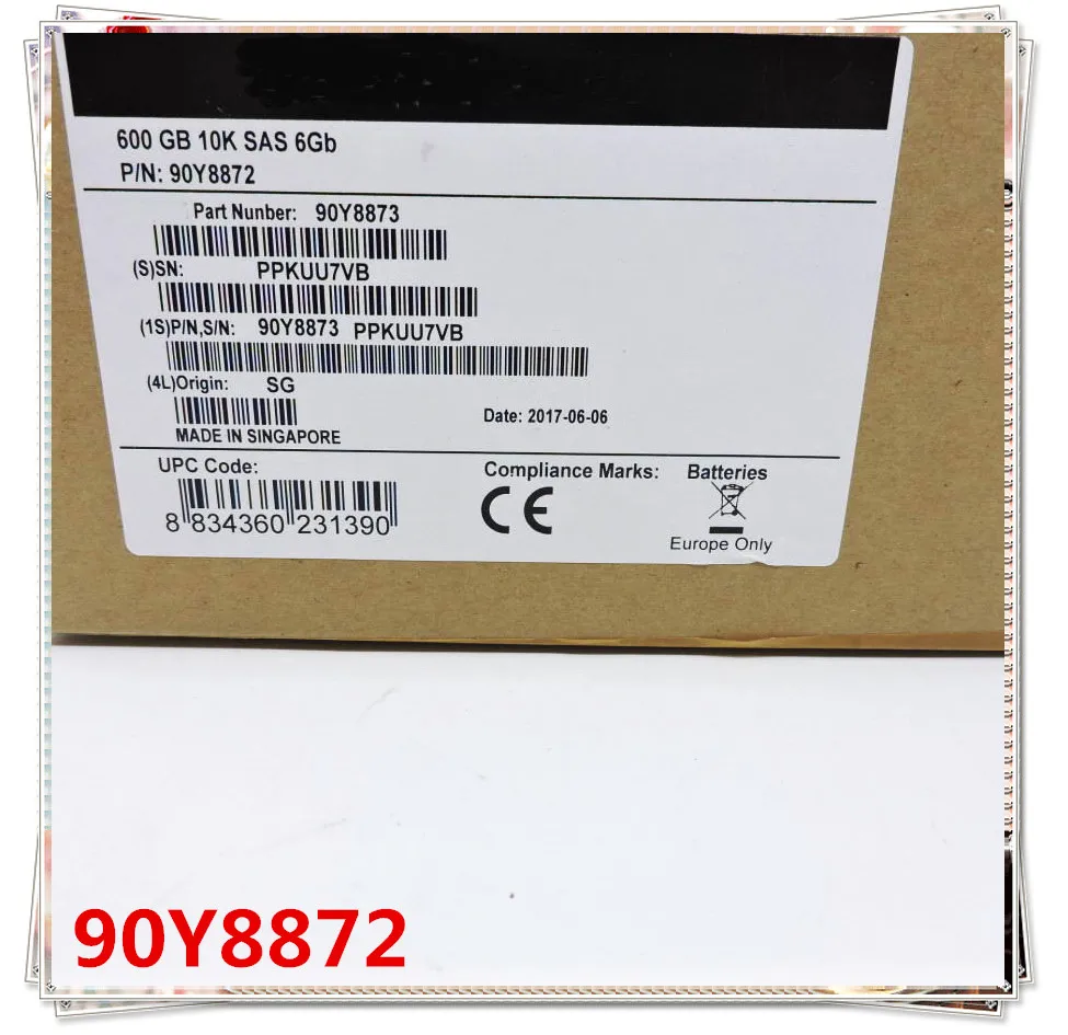 جديد وأصلي في صندوق 1 سنة الضمان 600G 10K 2.5 SAS 90Y8872 90Y8873 90Y8876