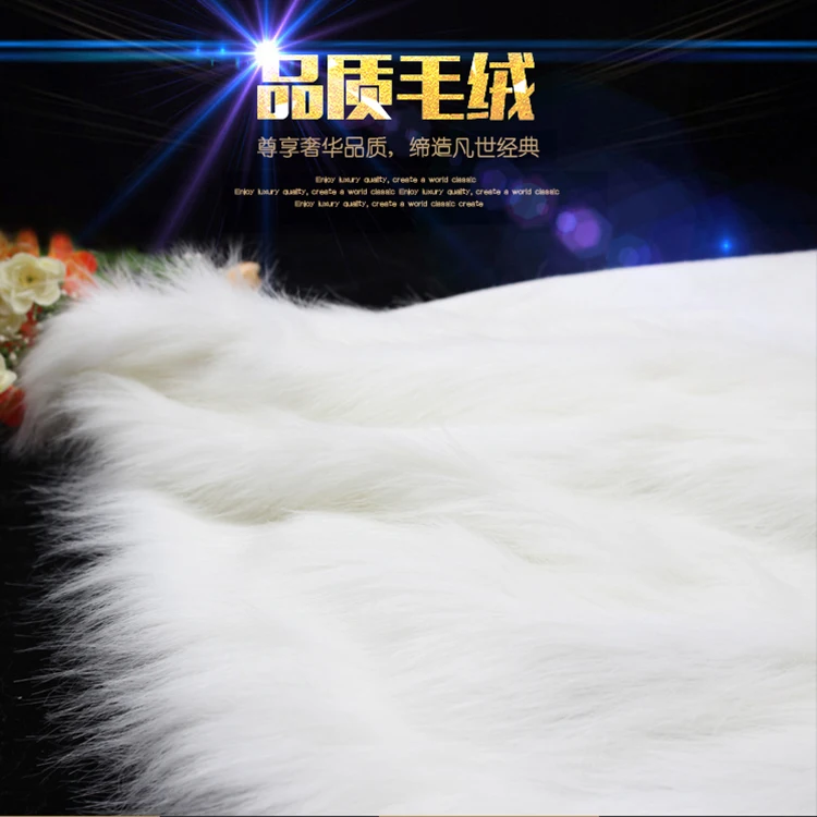 White Fur Fabric- Craft fur Furry Fabric Shag Fur Faux for Photography Backdrop Home Decro Handmade DIY (