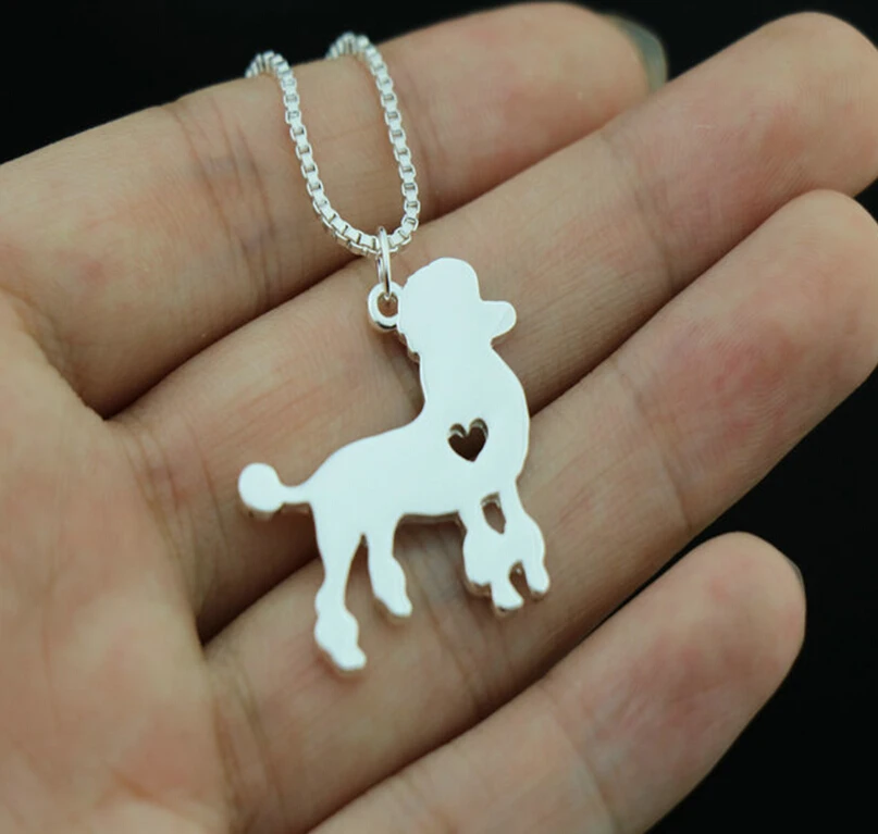 wholesale 12pcs/lotPoodledog necklace pet lovers pendant jewelry golden colors plated fast delivery