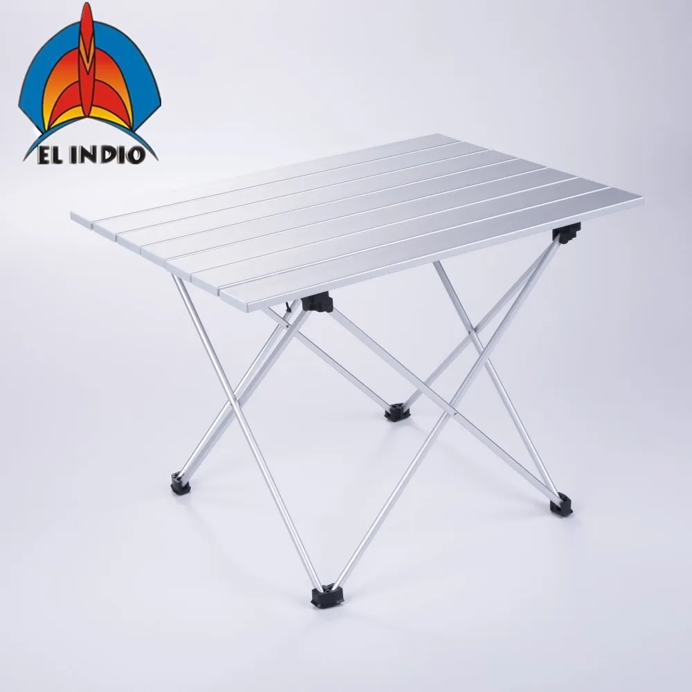 Big size Aluminum Folding Collapsible Camping Table Roll up with Carrying Bag Outdoor Picnic, BBQ, Beach, Hiking, Travel