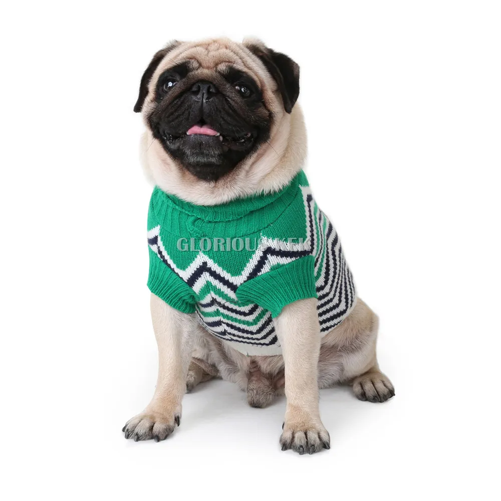 GLORIOUS KEK Dog Sweaters Winter Warm Dog Clothes Fashion Knit Pet Sweaters for Small Medium Dogs Pug Chihuahua Knitwear XS-XXL