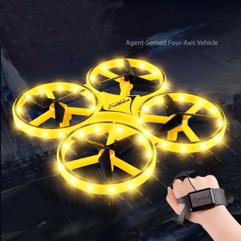 Boys RC Drone Helicopter Quadcopter Toy Infrared Induction Flyer Toy for Children Birthday Gift