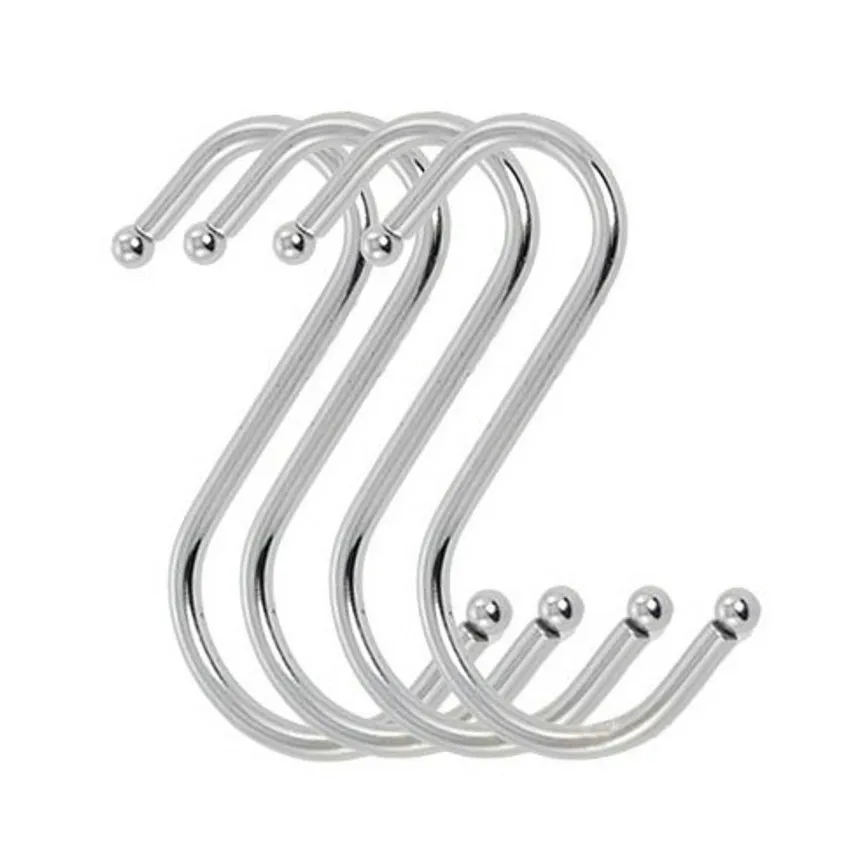 Stainless Steel S Hook Kitchen Hook, Hanger Rack, Butcher Meat Dryer Hanging Pot, Pan Rail, 10Pcs