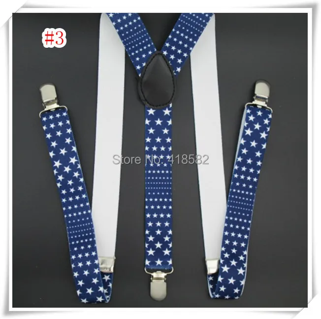 BD020--2015 Hot Fashion Mannen Bretels Vlag Print 3 Kleuren Bretels 100 Cm Lengte 2.5 Breedte 3 Clips Bretels Gratis Verzending