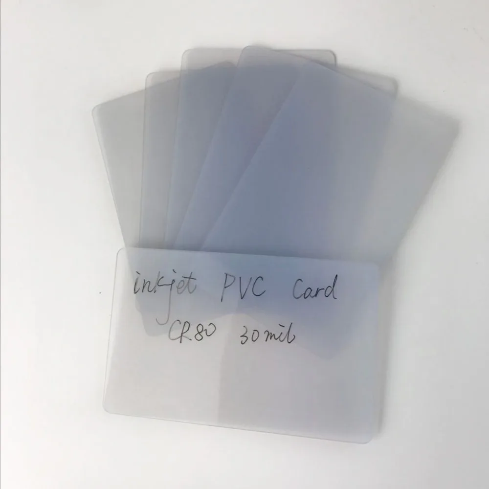 20pcs For Epson or Canon inkjet printers Printable inkjet transparent plastic blank pvc card name card business card