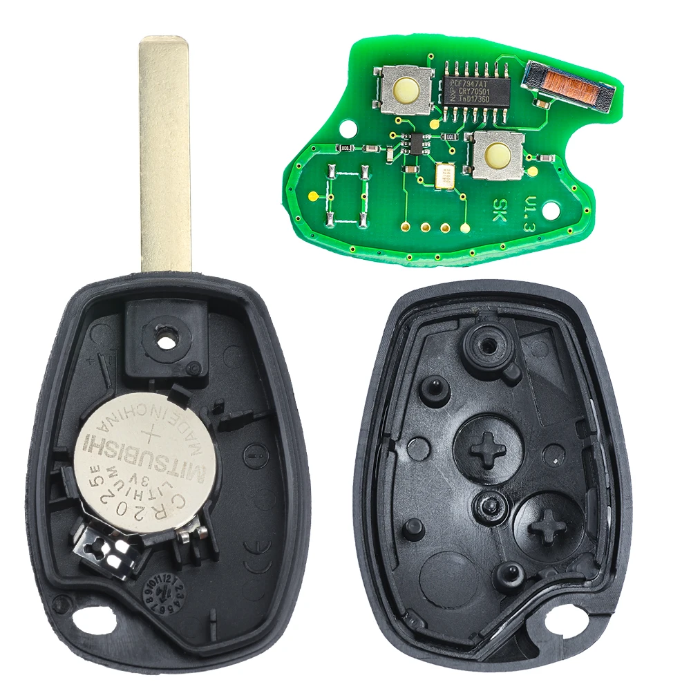 KEYECU 433MHz PCF7947 Remote Control Key 2 Button Fob for Renault Clio Kangoo Master Modus Twingo 2001 2002 2003 2004 2005 2006