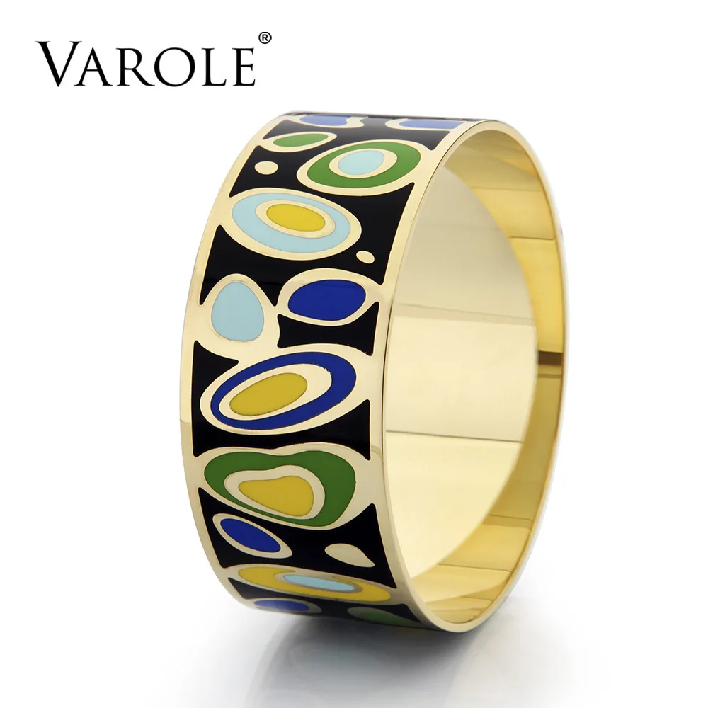 Varole-ブレスレット流行のジュエリー,大きなカラフルなブレスレット28mm,ブレスレットと女性のための高級ギフト,女性のためのブレスレット