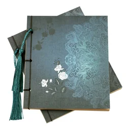 Mirui caderno vintage estilo chinês, bloco de notas vintage delicado com flor retrô para crianças