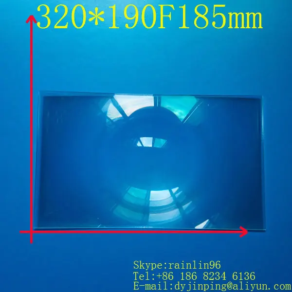 

free shipping 15.6 inch lcd panel DIY projection screen projector fresnel lens 320*190MM focal length 185 MM