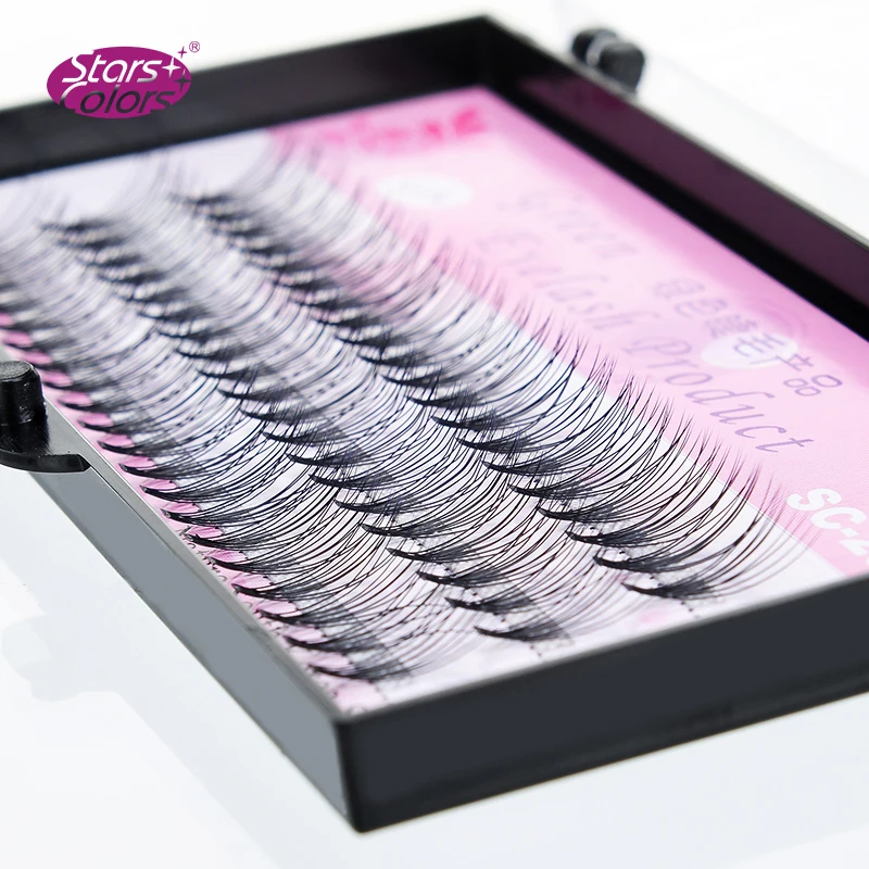 10D Silk Fake Lashes Curl C & D False Eyelashes Eyelashes Extension Natural 0.10mm Charming Grafted Eyelashes Eye Lash Makeup