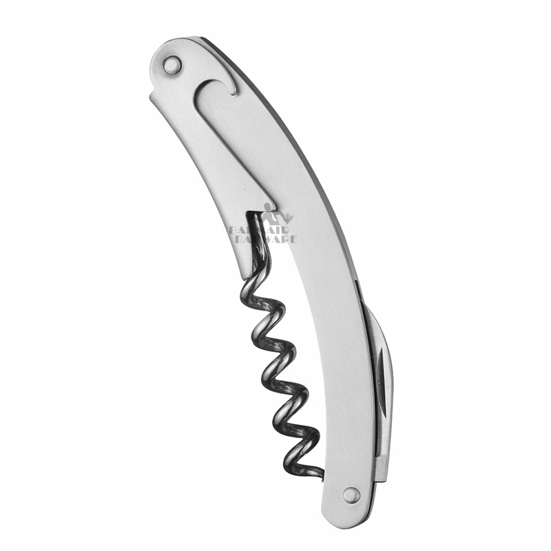 1 pezzo apribottiglie per vino e birra cavatappi professionale con doppia cerniera per cameriere apribottiglie per vino e birra