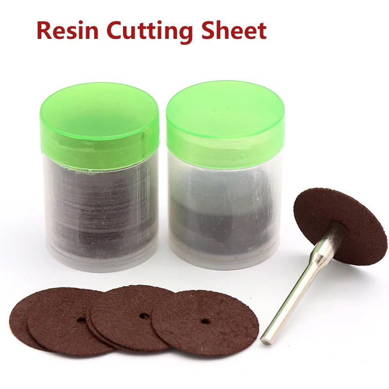 36pc 23mm Resin Cutting Wheel Disc + 1pc Rod Cutting Circular Saw Blade Electric Grinding Accessories Rotary Tool For Wood Metal