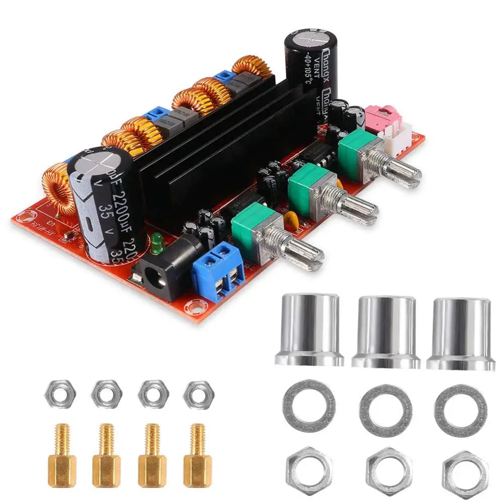 XH-M139 Amplifier Board 2.1 Channel Class D Digital Power Audio Stereo AMP Module 2 x 50W+100W for Audio System DIY Speakers