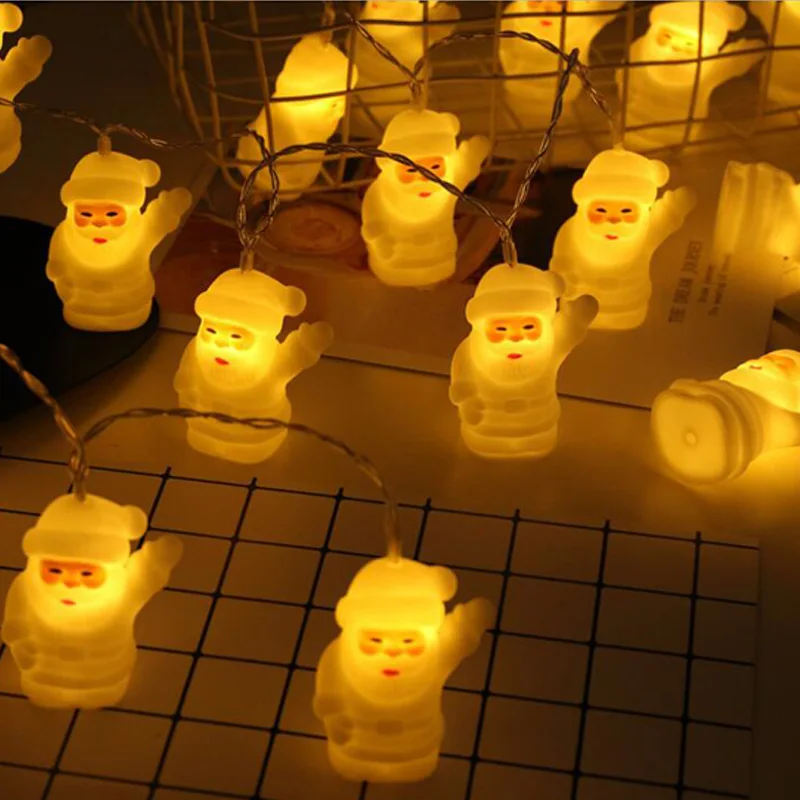 

Flashing/Light up/LED Silicone Santa Claus Cute Snowman Children Room Battery Light String Holiday Decoration Lanterns Kid Toys