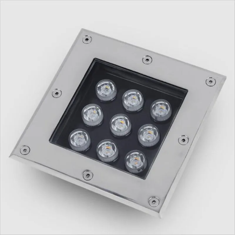 Square LED Underground Light 4W 5W 6W 9W 12W 16W 18W 24W Waterproof IP68 Outdoor LED Lamp AC85-265V/DC12V