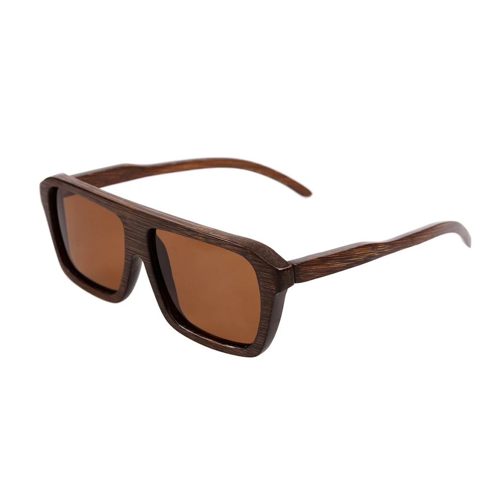 BerWer 2023 Polarized Sunglasses Wooden Bamboo Women Men Handmade Colored Brown Sunglass