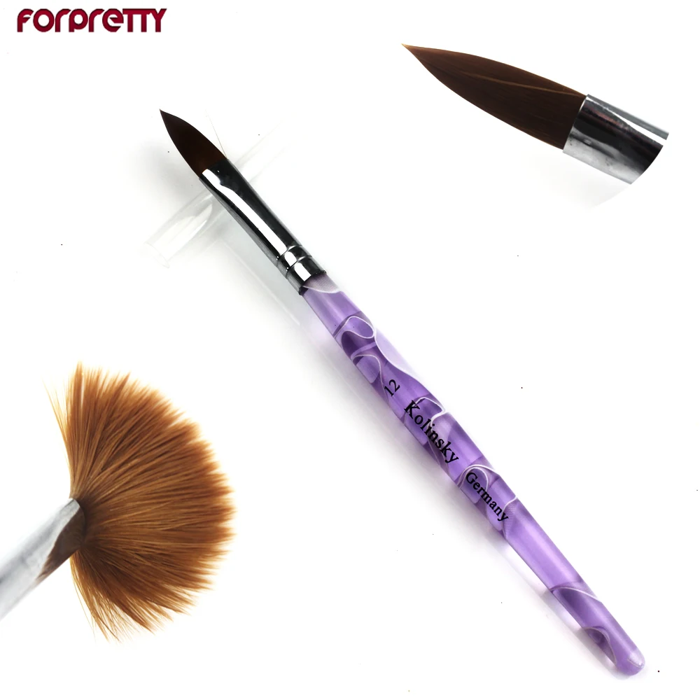 

Кисти для ногтей инструменты для искусства 12 # Pincel De Unha для красивых Pinceis Para Caneta Kolinsky акриловая ручка акриловая пудра Penseel Acrilico Liquid