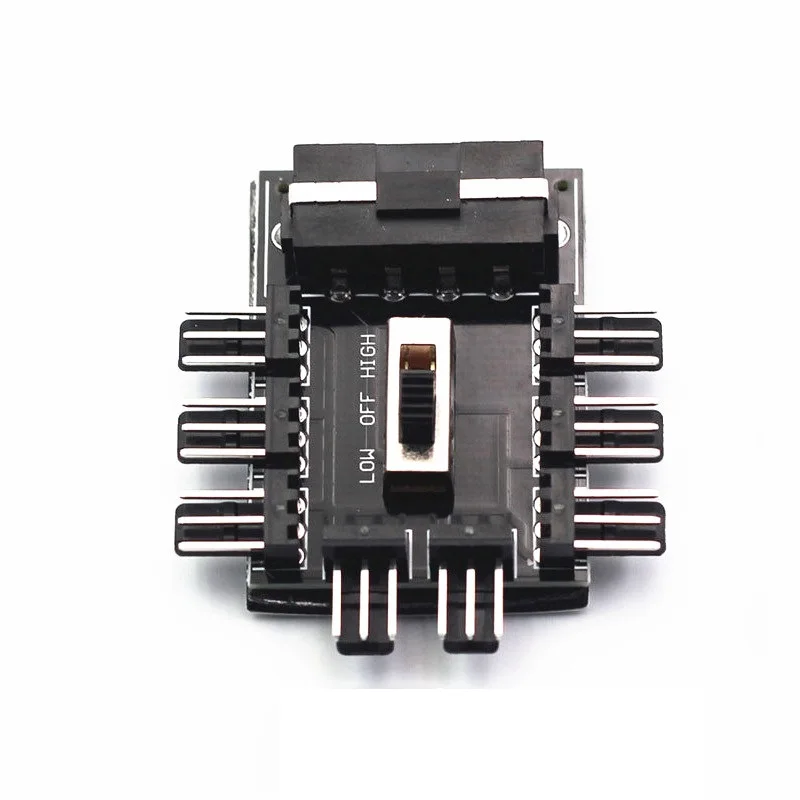 Cooling Fan Power Cable Extender 8 Way 3Pin 4Pin Hub Accessories Parts DIY Tool Sata Supply PC Computer