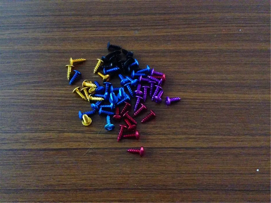 50pcs For Motorcycle scooter modified pedal pedal special screws self-tapping screw self-tapping screws color