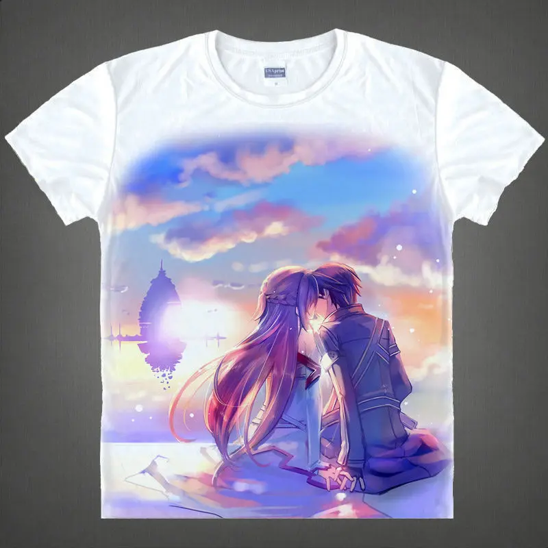 Alfheim Online ALO T-Shirt Asuna Shirt Man's summer t-shirts anime shirt Cute Girls' Dress women's t-shirts anime white shirts a