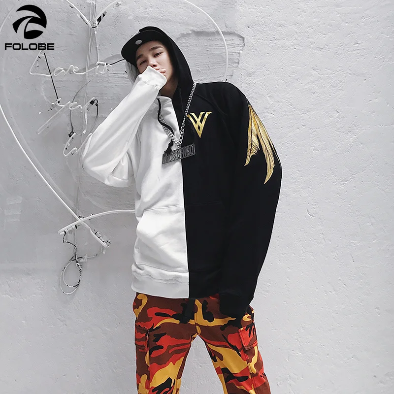 Men and Women Fashion Feather Print Hoodies Sweatshirts Hoody Headwear Hoodie Autumn Hip Hop Streetwear Clothing