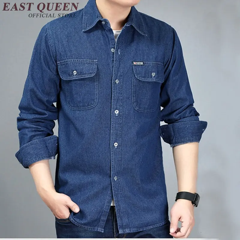 Shirt men jeans denim shirt men male denim shirt NN0738 C