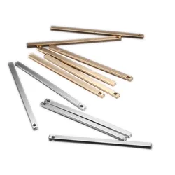 20Pcs/lot Wholesale Alloy Bar Pendant Fit Necklace Bracelet Stick Jewelry Handmade Accessories