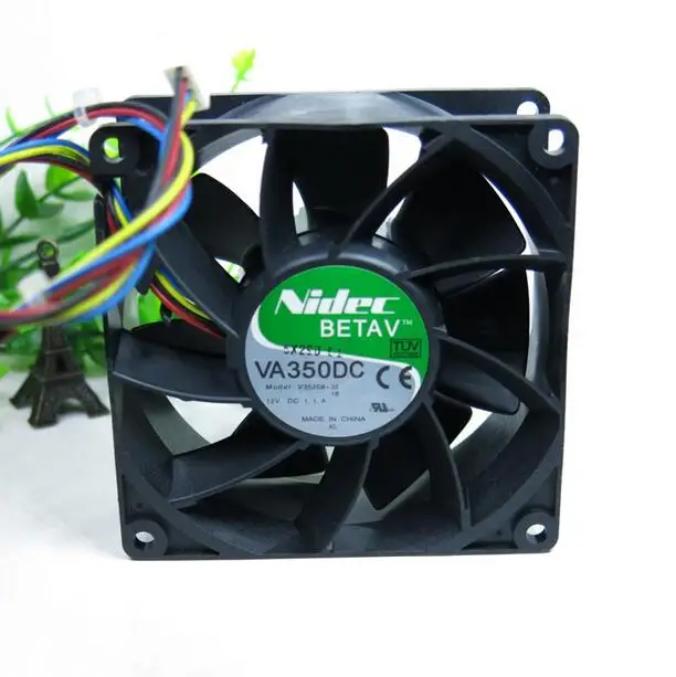 Nidec VA350DC V35208-35 9038 9CM 12V 1.1A X3100 4 line case fan