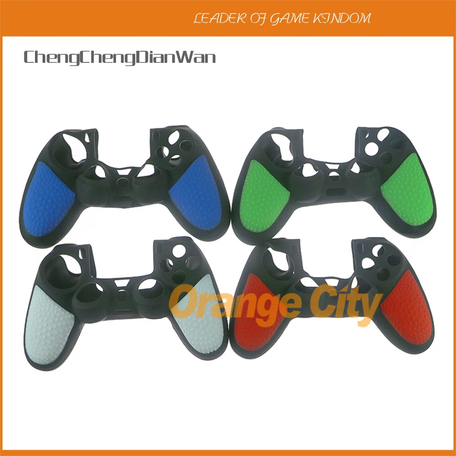 2pcs/lot Anti-slip Soft Silicone Controller Case for PlayStation 4 PS4 DS4 Pro Slim Gamepad  ChengChengDianWan