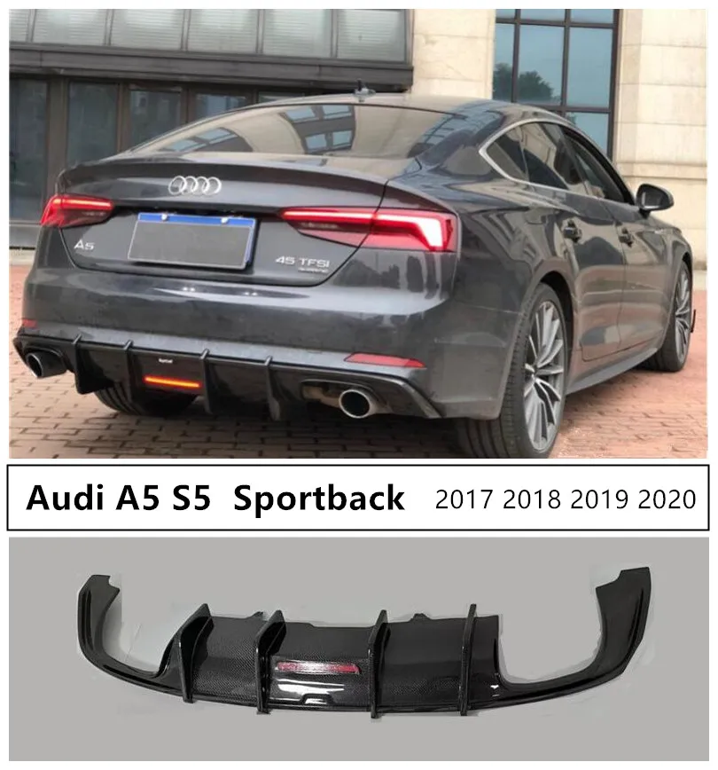 Carbon Fiber Rear Lip Spoiler For Audi A5 S Line  S5 Sportback 2017 2018 2019 2020 High Quality Bumper Diffuser Auto Accessories