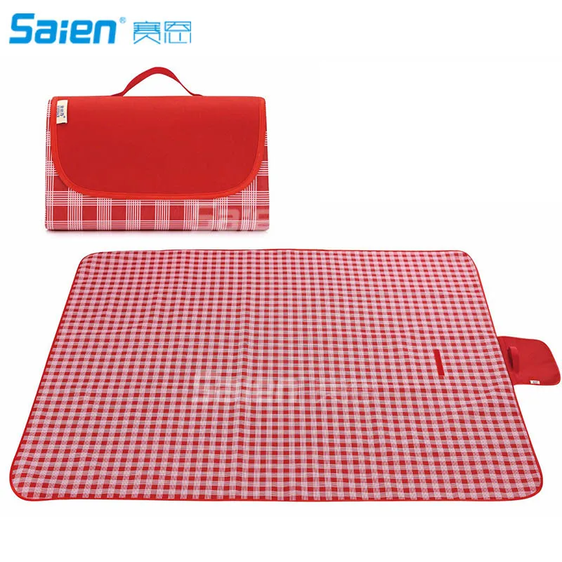 

57*78"Family Picnic Blanket with Tote, Extra Large Foldable and Waterproof Camping Mat for Outdoor Beach Hiking Grass Travel